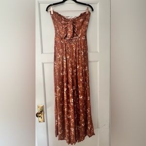 Lush Brand Floral Strapless Jumpsuit